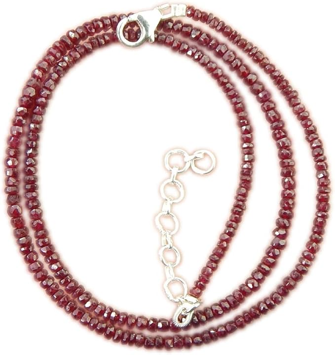 myhealingworld 天然切面加热红宝石宝石珠子 40.